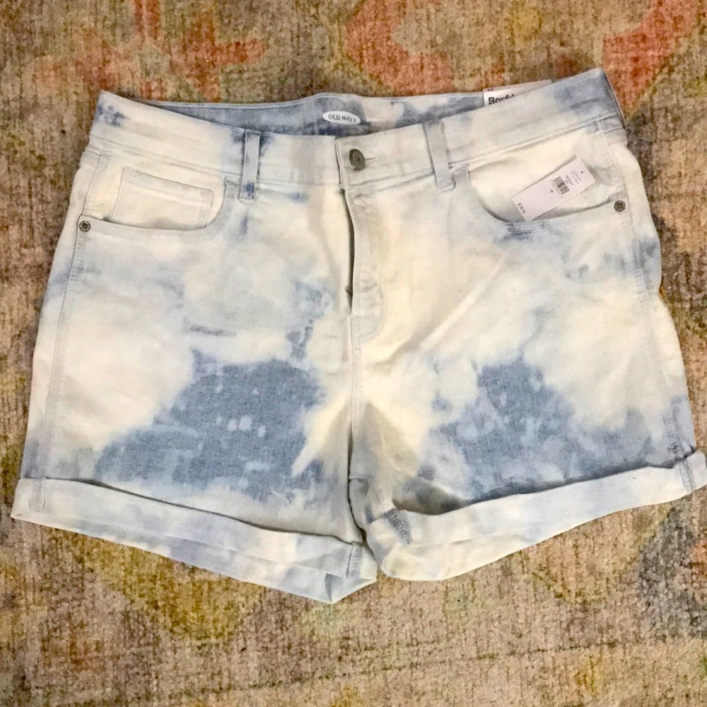 OLD NAVY *🆕NWT* BOYFRIEND SHORTS TIE-DYE MID-RISE SIZE 14